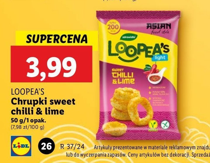 Chrupki sweet chilli&lime Loopea's promocja