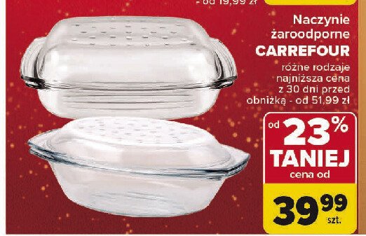 Naczynia żaroodporne Carrefour promocja w Carrefour