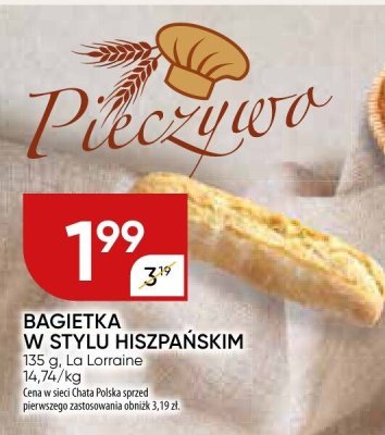 Bagietka w stylu hiszpańskim promocja w Chata Polska