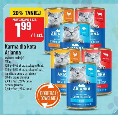 Karma dla kota Arianna promocja w POLOmarket