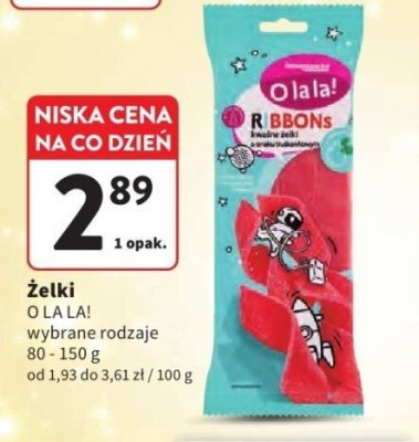 Żelki O LA LA! wybrane rodzaje promocja w Intermarche
