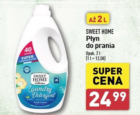 Płyn do prania fresh cotton SWEET HOME promocja