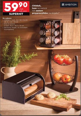 Zestaw przyprawników na stojaku Ambition promocja w Biedronka