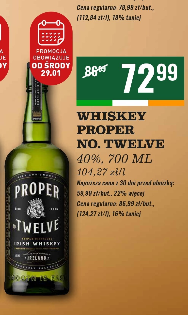 Whiskey Proper no. twelve promocja w Biedronka