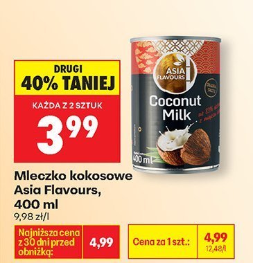 Mleczko kokosowe Asia Flavours, 400 ml promocja w Biedronka