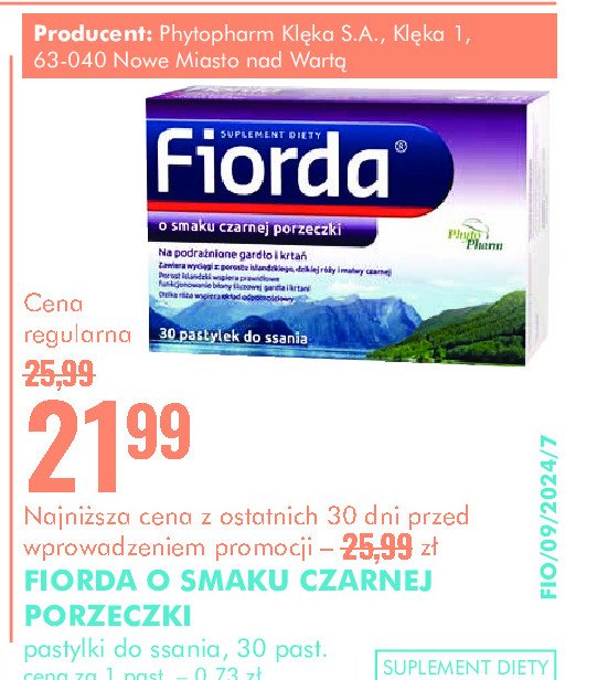 Tabletki o smaku czarnej porzeczki promocja