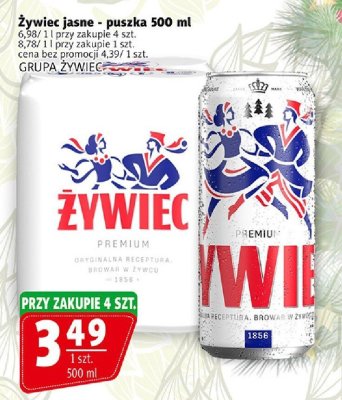 Żywiec jasne piwo puszka GRUPA ŻYWIEC promocja w Prim Market