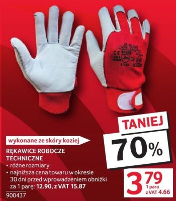 Rękawice robocze techniczne promocja w Selgros
