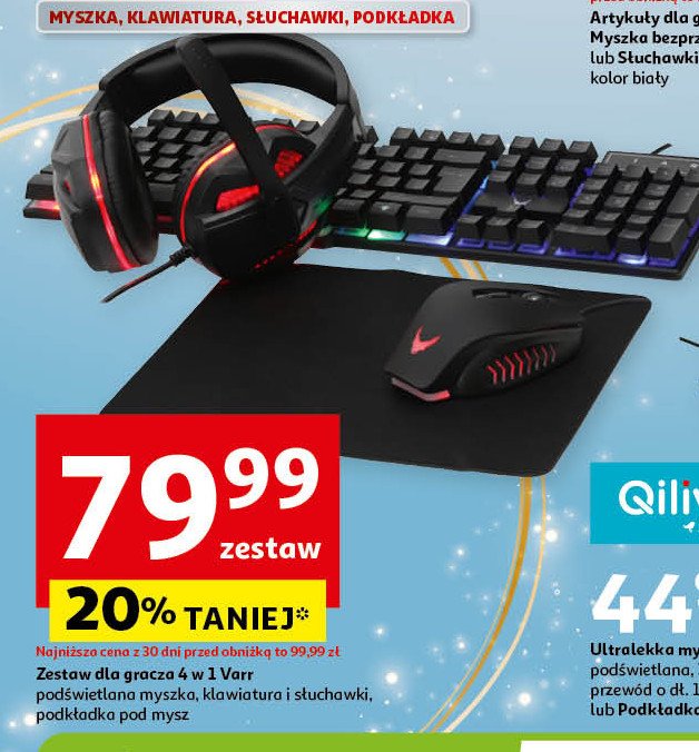 Zestaw gamingowy gaming 4w1 Varr promocja w Auchan