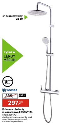 Kolumna z baterią mieszaczową ESSENTIAL promocja w Leroy Merlin