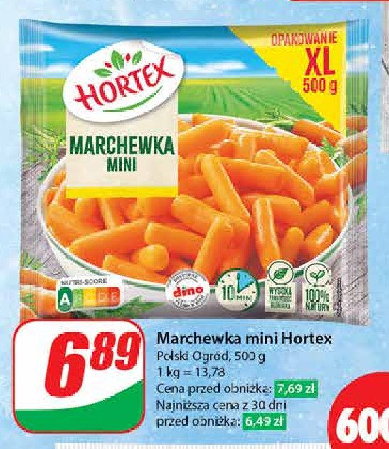 Marchewka mini Hortex promocja w Dino