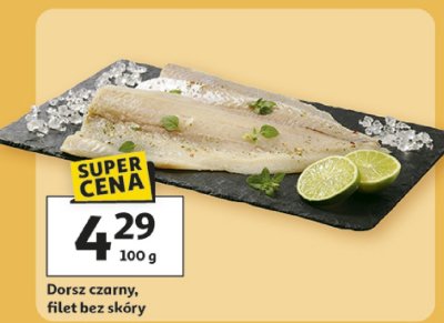 Filet dorsz czarny, filet bez skóry promocja w Auchan