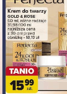 Krem do twarzy 50+ Perfecta 24k gold & rose oil promocja