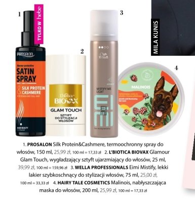 Maska HAIRY TALE COSMETICS Malinois nabłyszczająca maska do włosów promocja w Hebe