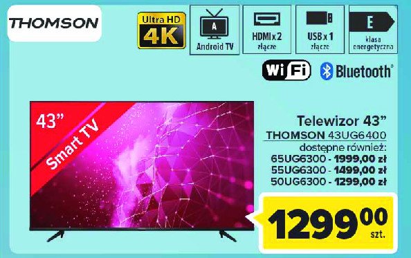 Telewizor led 43" 43ug6400 Thomson promocja