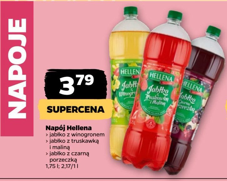 Napój jabłko-truskawka Hellena promocja w Netto