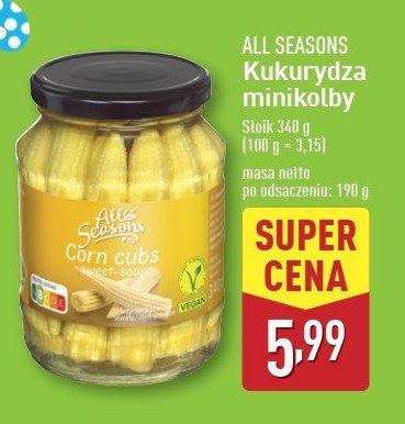 Kukurydza minikolby All seasons promocja