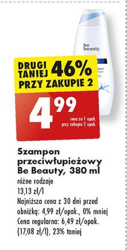 Szampon przeciwłupieżowy Be beauty Be beauty care promocja