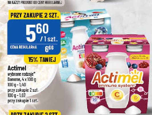 Jogurt kids truskawka-banan Danone actimel promocje
