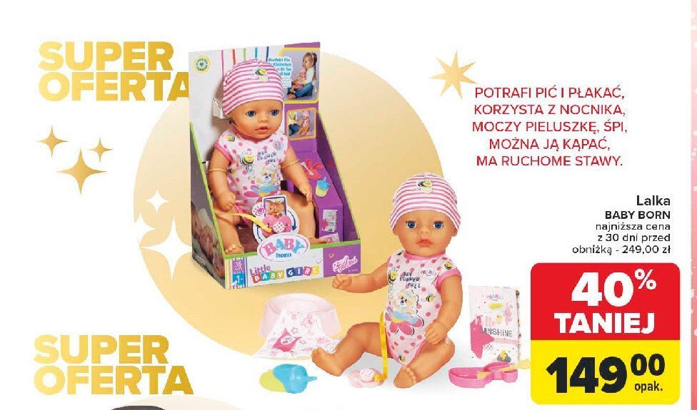 Lalka baby born promocja w Carrefour