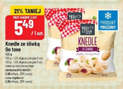 Knedle ze śliwką Go tove promocja w POLOmarket