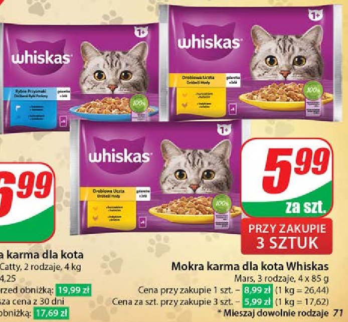Karma rybne przysmaki w galarecie Whiskas promocja
