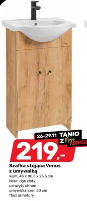 Szafka stojąca Venus z umywalką promocja w Bricomarche