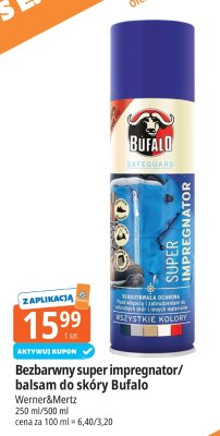 Bezbarwny super impregnator/balsam do skóry Bufalo promocja w Leclerc