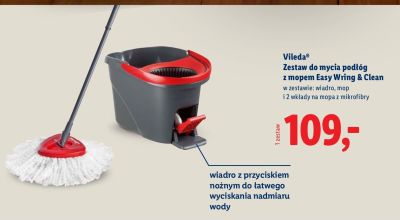 Zestaw do mycia podłóg z mopem Easy Wring & Clean  promocja w Lidl