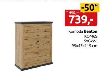 Komoda Benton KOM6S promocja w Black Red White