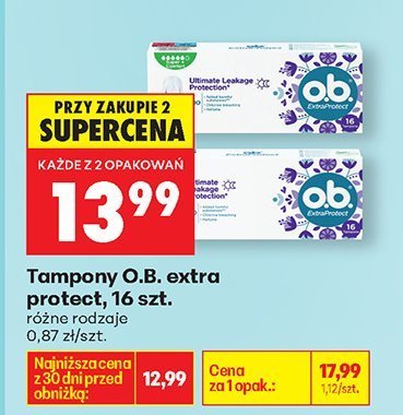 Tampony extra protect, 16 szt. promocja w Biedronka