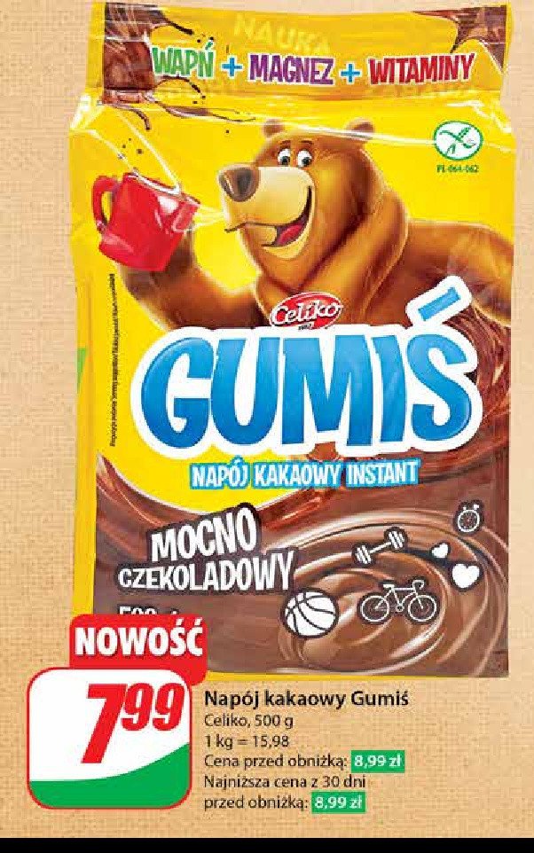 Kakao rozpuszczalne gumi艣 Celiko promocja