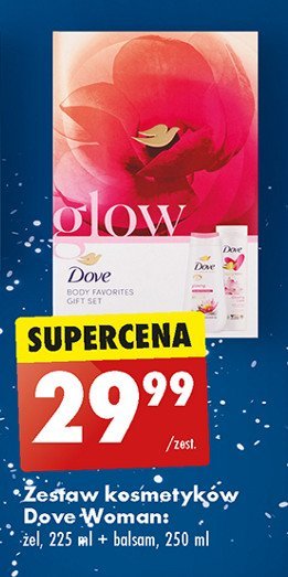 Zestaw w pudełku glowing ritual żel pod prysznic 225 ml + balsam do ciała 250 ml Dove zestaw promocja