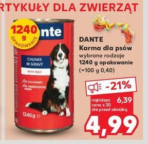 Karma dla psów z wołowiną Dante promocja w Kaufland