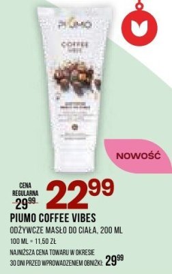 Odżywcze masło do ciała PIUMO Coffee vibes promocja w Drogerie Natura