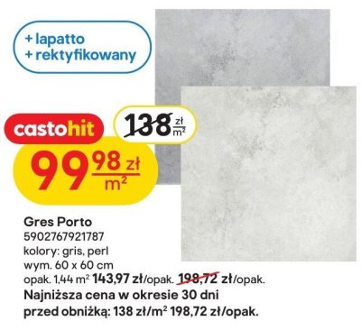 Gres Porto gris/perl promocja w Castorama