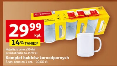 Komplet kubków żaroodpornych 3 szt. Termisil promocja w Auchan