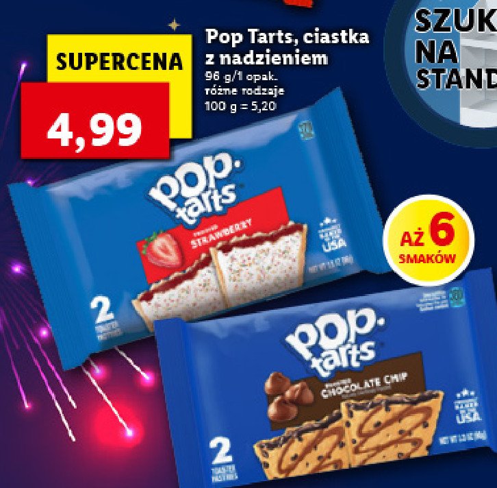 Ciastka z nadzieniem truskawkowym Pop tarts promocja
