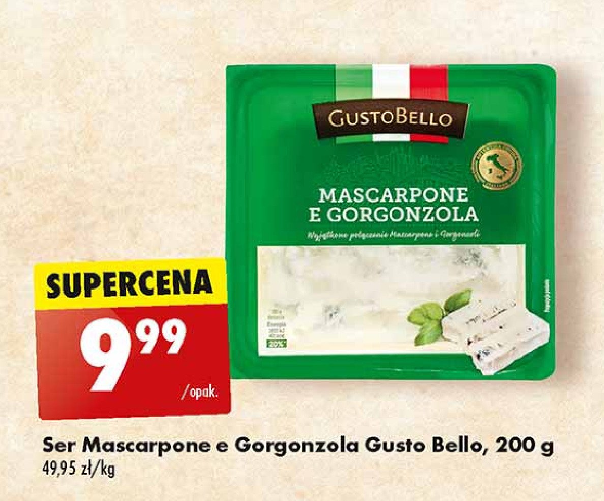 Mascarpone e gorgonzola Gustobello promocja