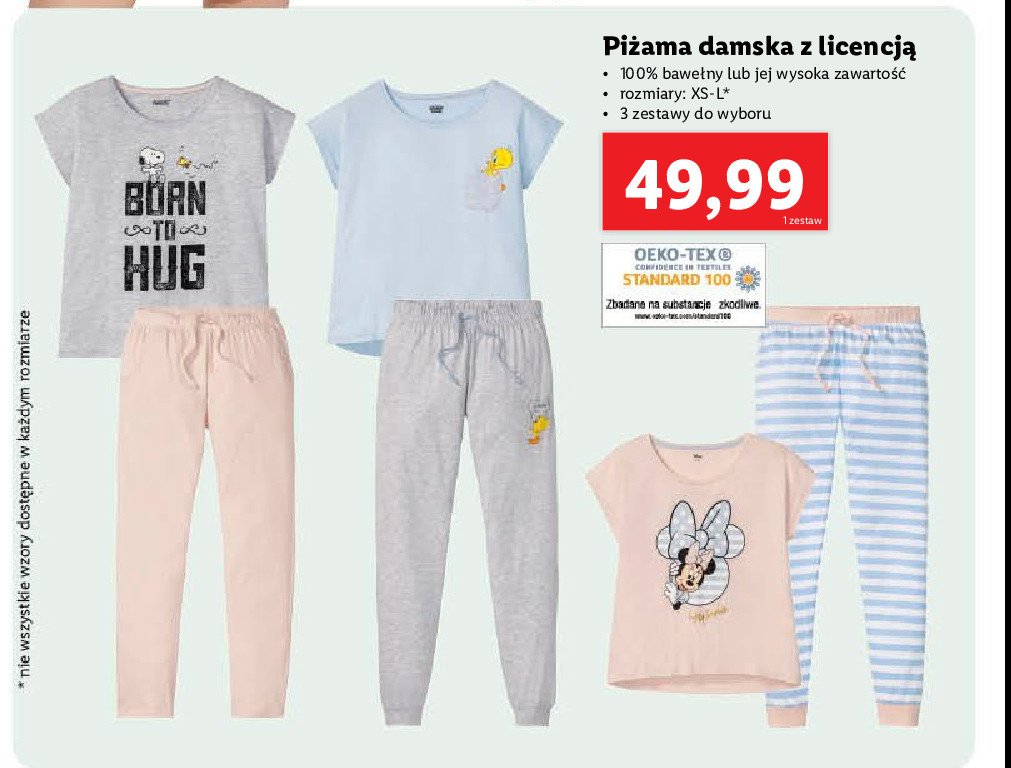 Piżama damska snoopy rozm. xs-l promocja