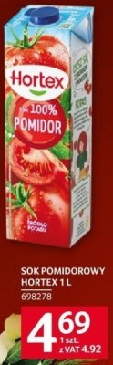 Sok pomidorowy Hortex 1L promocja w Selgros