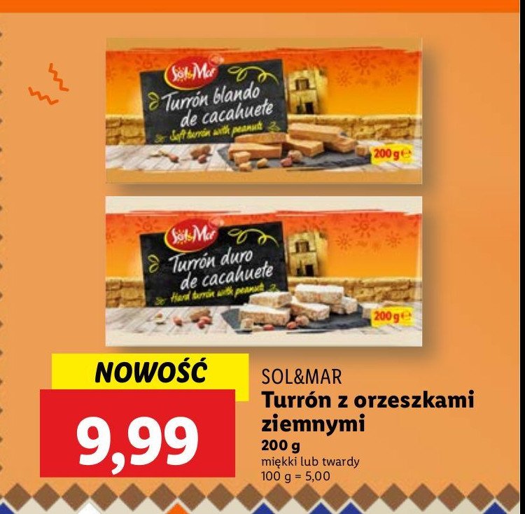 Turron z orzeszkami twardy Sol&mar promocja