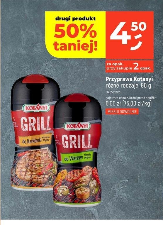 Przyprawa grill do warzyw Kotanyi promocja