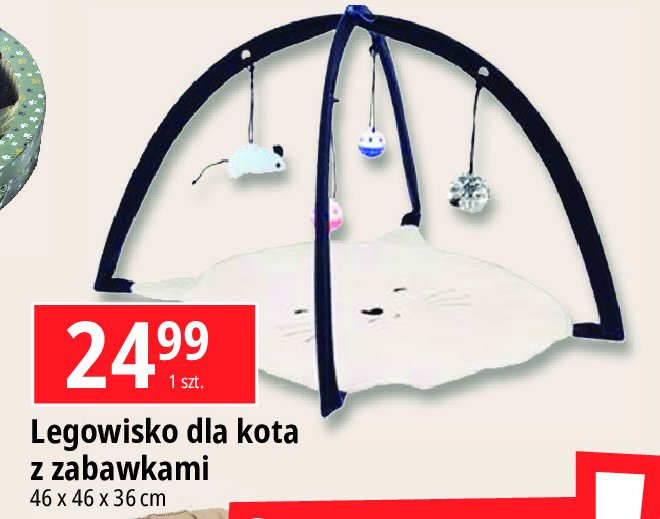 Legowisko dla kota z zabawkami 46 x 46 x 36 cm promocja