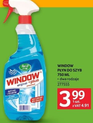WINDOW PŁYN DO SZYB 750 ML dwa rodzaje promocja w Selgros