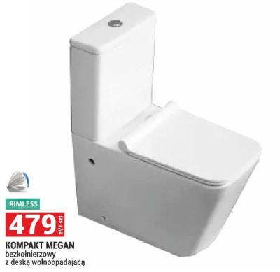 Kompakt Megan bezkołnierzowy z deską wolnoopadającą promocja w Merkury Market