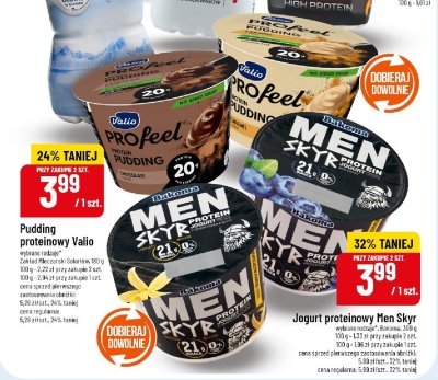 Pudding proteinowy Valio Profeel czekolada lub karmel promocja w POLOmarket
