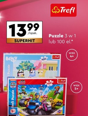 Puzzle 3w1 koci domek gabi Trefl promocja w Biedronka