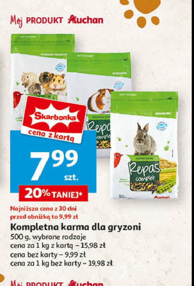 Karma dla gryzoni Auchan promocja