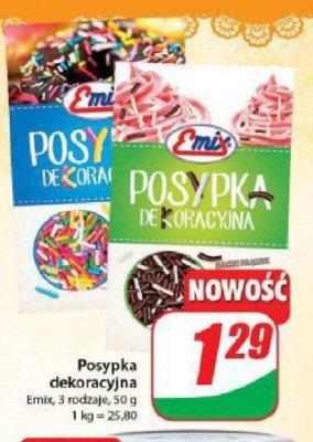 Posypka dekoracyjna kolorowa Emix promocja